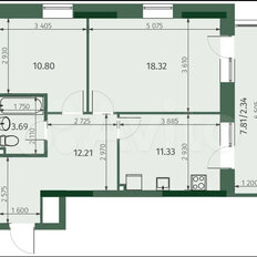 Квартира 58,6 м², 2-комнатная - изображение 5