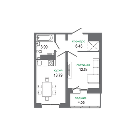40,6 м², 1-комнатная квартира 6 306 470 ₽ - изображение 11