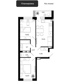 Квартира 52,4 м², 2-комнатная - изображение 5