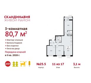 80,6 м², 3-комнатная квартира 19 440 440 ₽ - изображение 21