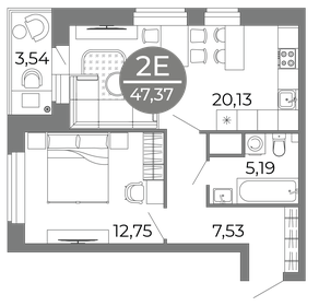 Квартира 46,2 м², 2-комнатная - изображение 1