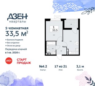 32,5 м², 1-комнатная квартира 10 909 667 ₽ - изображение 16