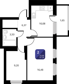 43,3 м², 2-комнатная квартира 4 850 000 ₽ - изображение 66