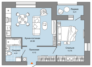 48,3 м², 2-комнатная квартира 4 530 000 ₽ - изображение 93