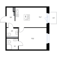 Квартира 41 м², 2-комнатная - изображение 2