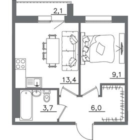 30,6 м², 1-комнатная квартира 4 290 000 ₽ - изображение 67