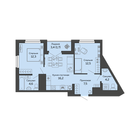 61,1 м², 3-комнатная квартира 8 100 000 ₽ - изображение 116