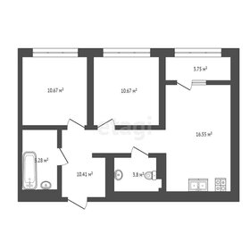 Квартира 57,3 м², 2-комнатная - изображение 1