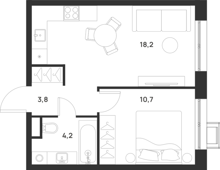 36,9 м², 1-комнатная квартира 11 138 213 ₽ - изображение 14