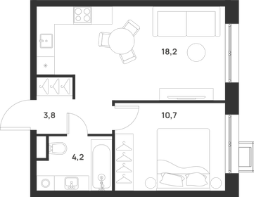 37,4 м², 1-комнатная квартира 11 033 000 ₽ - изображение 14