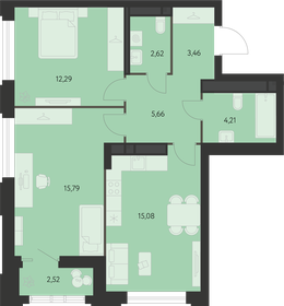52,5 м², 2-комнатная квартира 6 827 000 ₽ - изображение 26