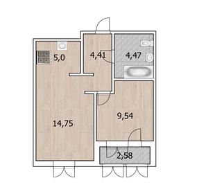 38,1 м², 2-комнатная квартира 5 280 000 ₽ - изображение 64