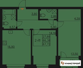 66,5 м², 2-комнатная квартира 14 500 000 ₽ - изображение 84