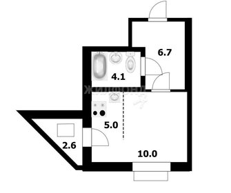 Квартира 25,8 м², студия - изображение 1