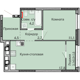 91 м², 1-комнатная квартира 4 200 000 ₽ - изображение 30