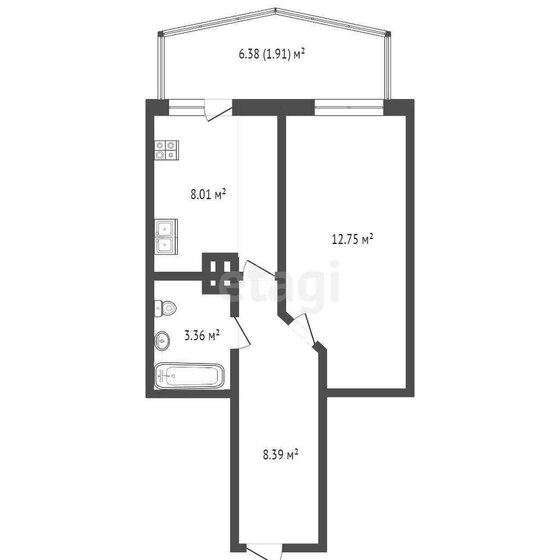 35 м², 1-комнатная квартира 4 400 000 ₽ - изображение 15
