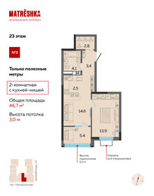46,7 м², 2-комнатная квартира 6 796 752 ₽ - изображение 18