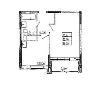 Квартира 39,4 м², 1-комнатная - изображение 1