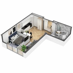 Квартира 37,5 м², 1-комнатные - изображение 1