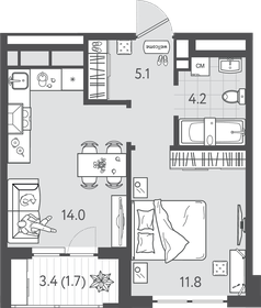 36,4 м², квартира-студия 10 300 000 ₽ - изображение 63