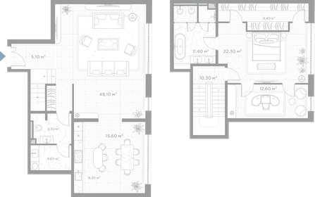 Квартира 152,9 м², 1-комнатная - изображение 2