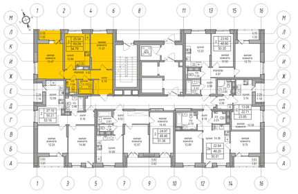 53,2 м², 2-комнатная квартира 10 947 042 ₽ - изображение 16