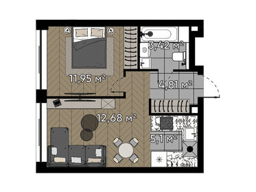 42 м², 2-комнатная квартира 16 500 000 ₽ - изображение 78