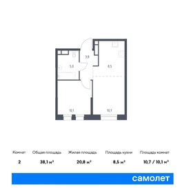 38,2 м², 1-комнатная квартира 16 196 242 ₽ - изображение 24
