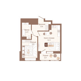 44,4 м², 2-комнатная квартира 3 550 000 ₽ - изображение 75