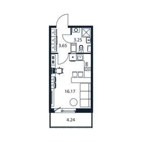24,3 м², квартира-студия 4 185 888 ₽ - изображение 23