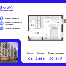 Квартира 29,2 м², студия - изображение 2