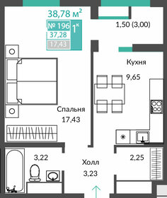 Квартира 37,3 м², 1-комнатная - изображение 1