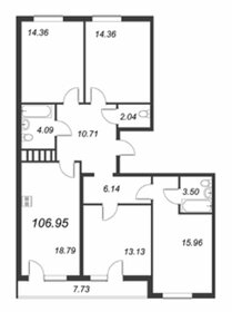 Квартира 107,2 м², 4-комнатная - изображение 1