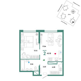44 м², 2-комнатная квартира 7 599 000 ₽ - изображение 69