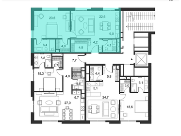 91,8 м², 2-комнатные апартаменты 203 550 000 ₽ - изображение 33