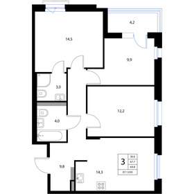 77,7 м², 4-комнатная квартира 13 209 000 ₽ - изображение 42