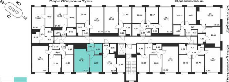 Квартира 39,4 м², 1-комнатная - изображение 2