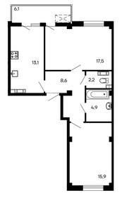 70,4 м², 3-комнатная квартира 9 150 000 ₽ - изображение 53
