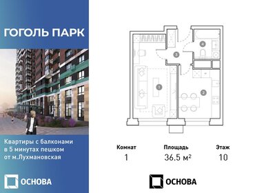 Квартира 36,5 м², 1-комнатная - изображение 1