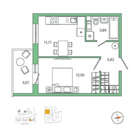 Квартира 35,6 м², 1-комнатная - изображение 1