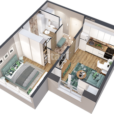 Квартира 35,8 м², 2-комнатная - изображение 4