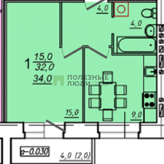 Квартира 34 м², 1-комнатная - изображение 2