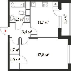 42,5 м², 1-комнатная квартира 11 432 483 ₽ - изображение 26