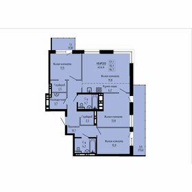 Квартира 96,7 м², 4-комнатная - изображение 1