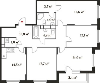 Квартира 108,4 м², 4-комнатная - изображение 1