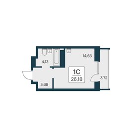 Квартира 26,2 м², студия - изображение 1