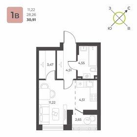 29,8 м², 1-комнатная квартира 4 294 000 ₽ - изображение 29