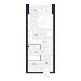 Квартира 30,2 м², студия - изображение 1