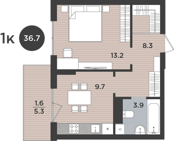 36,7 м², 1-комнатная квартира 4 220 500 ₽ - изображение 8