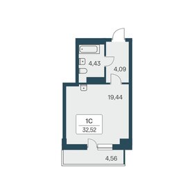 Квартира 32,5 м², студия - изображение 1